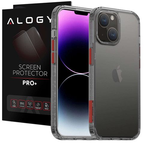 Alogy Protective Case Ochranný kryt pro Apple iPhone 14 Black and Clear Glass