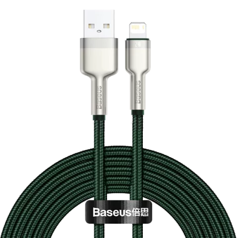 Baseus Cafule USB-auf-Lightning-Kabel, 2,4 A, 2 m (grün)