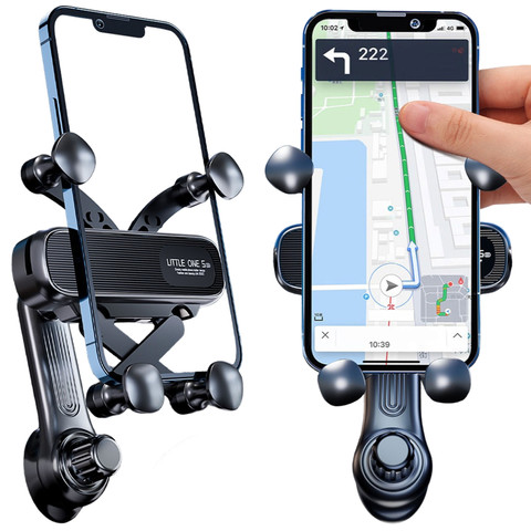 Autotelefonhalter für Autogrill, Schwerkraft, für Alogy Airvent Lüftungsschlitze, Schwarz