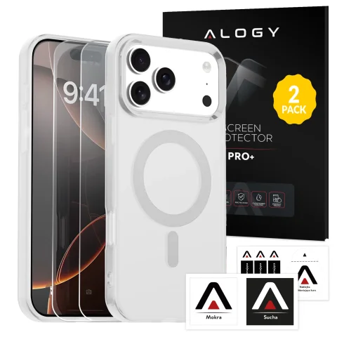 Case for Apple iPhone 16 Pro Max Alogy MagSafe Hybrid Matte Case with Lens Protection Black