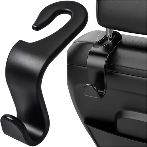 Hanger holder car hook for seat headrest car organizer hook Alogy Car 1 pc Black