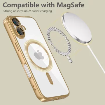 Etui do iPhone 16e Tech-Protect MagFlex MagSafe Shiny Gold