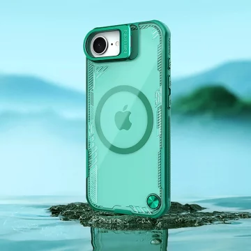 Etui do iPhone 16e Nillkin Iceblade MagSafe Podstawka Zielone