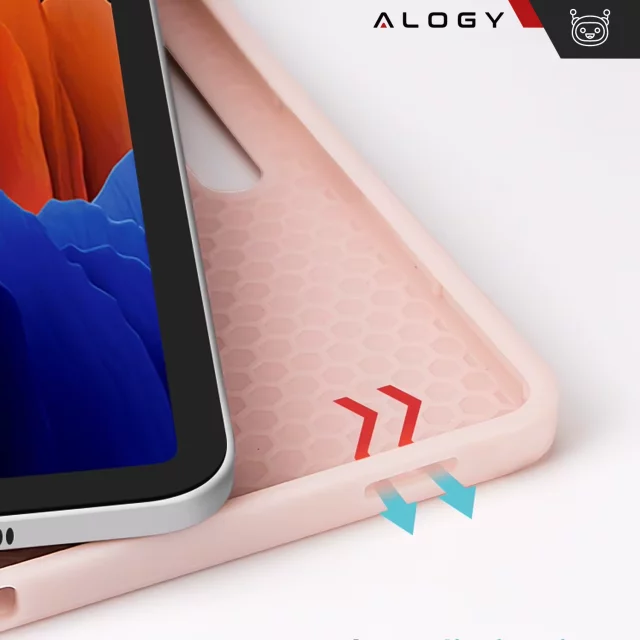 Etui z klawiaturą z miejscem na rysik do Samsung Galaxy Tab S9 FE 10.9" Alogy Keyboard Case Różowe