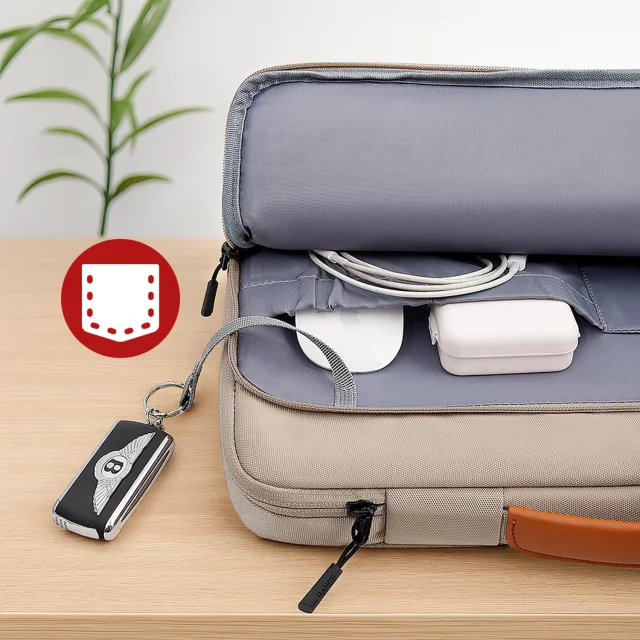 Bange waterproof bag for a laptop up to 15.6" - spacious and comfortable, resistant and breathable, city and travel bag for work and the plane, unisex - Beige