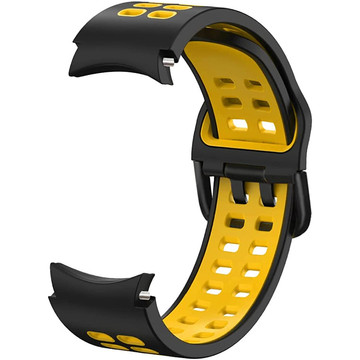 Alogy Soft Band Sport Strap Smartwatch Rubber for Samsung Galaxy Watch 4/5 40/42/44/45mm Black & Yellow