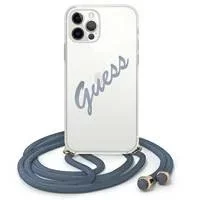 Guess GUHCP12MCRTVSBL iPhone 12/12 Pro 6.1" blau / blau Hardcase Script Vintage