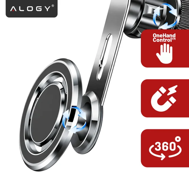 MagSafe Autohalterung für iPhone 14 13 12 für den Kühlergrill Alogy Airvent Autohalterung Schwarz