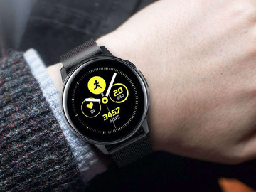 Milánský náramek Alogy pásek z nerezové oceli pro 22mm chytré hodinky Black