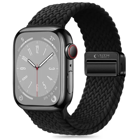 Nylon Strap for Apple Watch 4 / 5 / 6 / 7 / 8 / 9 / SE / ULTRA 1 / 2 (42 / 44 / 45 / 49 MM) NylonMag Black