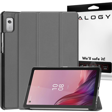 Lenovo Tab M9 2023 9" Tablet-Hülle TB310XU TB310FU Alogy Book Cover Case Schutzhülle Graues Glas