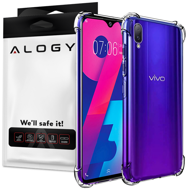 ShockProof Alogy silikonové pouzdro pro Vivo Y93 Transparent