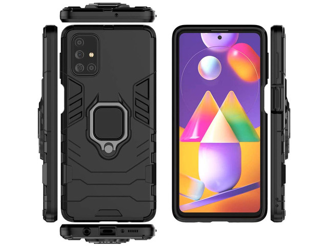 Handyhülle Alogy Stand Ring Armor für Samsung Galaxy M31s Schutzhülle