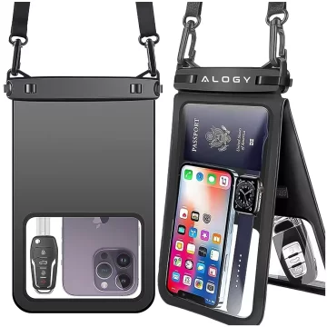 Vodotěsné IPX8 vodotěsné pouzdro pro 6,7" telefon double Case Alogy Waterproof Black