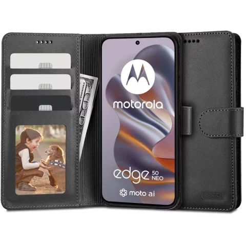 Etui Portfelowe do Motorola Edge 50 Neo Tech-Protect Wallet Czarny