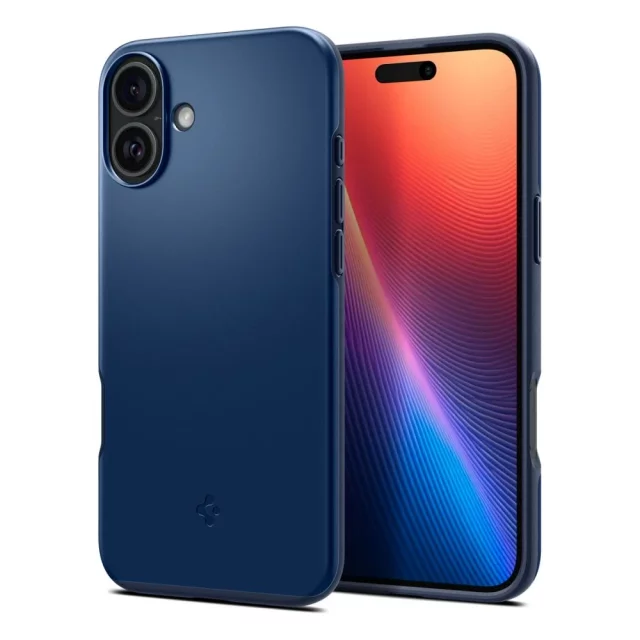 Spigen Thin Fit Mag MagSafe Hülle für iPhone 16 Marineblau