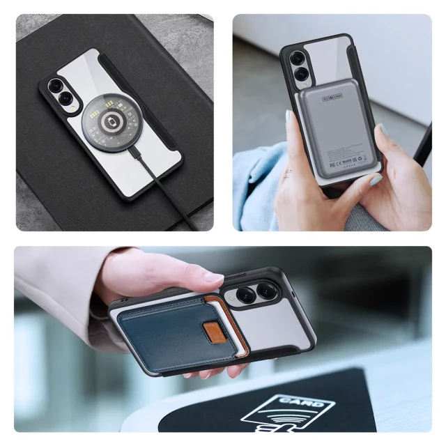 Samsung Galaxy S25 Edge Black Skin X Pro MagSafe Schwarze Hülle