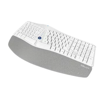 Delux GM901D BT 2.4G Ergonomische kabellose Tastatur (weiß)