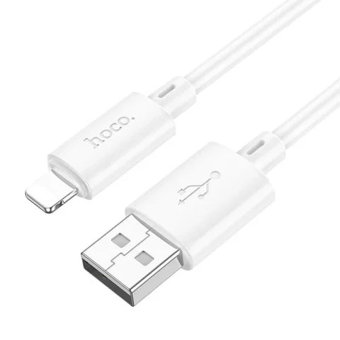 Kabel HOCO USB-A na Lightning X88 1m bílý PVC 2,4A nabíjecí a datový