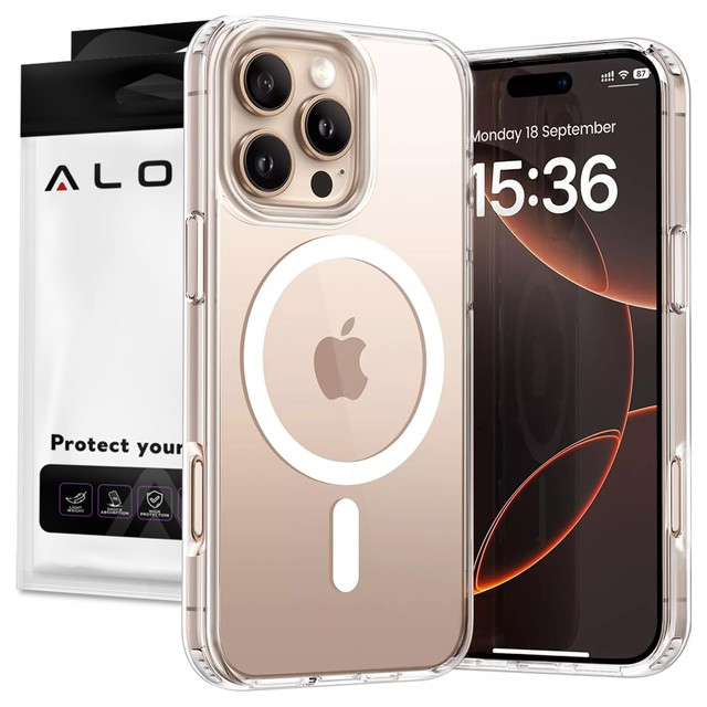 Hülle für Apple iPhone 16 Pro Alogy Anti-Shock Hybrid Case für MagSafe Transparent