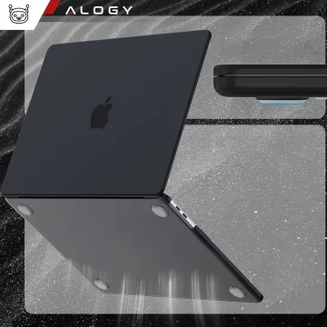 Case for Apple Macbook Air 13 13.3" - 2018-2021 (M1 A2337/A2179/A1932) Alogy AirGuard™ Flexible Case Matte Black