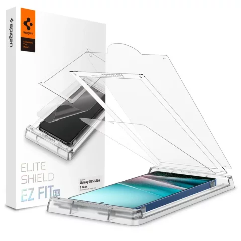 Hybridglas für Samsung Galaxy S25 Ultra Spigen Elite Shield "EZ Fit" HD Clear