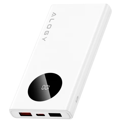 PowerBank Alogy TurboCharge 120W PD PowerDelivery fast charging 10000mAh 2x USB-A 1x USB-C White