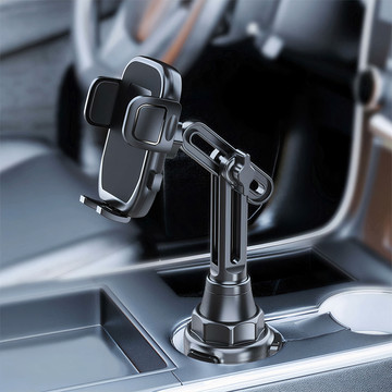 Držák do auta Držák na pohár do auta univerzální na telefon místo pohárku Černý