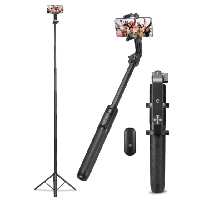 Spigen S560W Bluetooth Selfie Stick Tripod Black