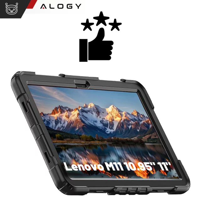 Etui pancerne 360 z miejscem na rysik do Lenovo K11/ K11E 11” / M11 10.95" 11" TB330FU TB330XU TB331FC Alogy Pirate 360 Case obudowa na tablet Czarne