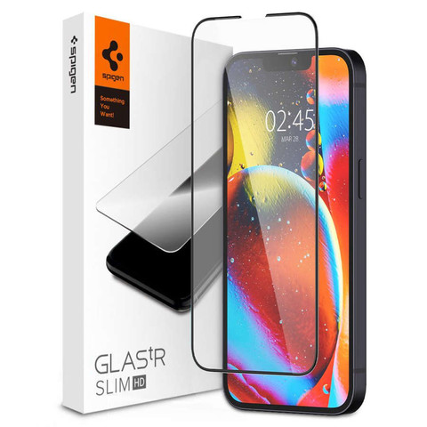 Spigen Glas.tR Slim FC Glas für die Hülle für Apple iPhone 13/13 Pro / 14 Schwarz