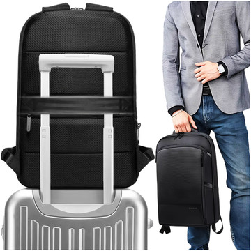 Bange Waterproof Backpack Laptop Bag 17" Travel Expandable 49x33x6 cm for Work School Airplane Men's Women's Black