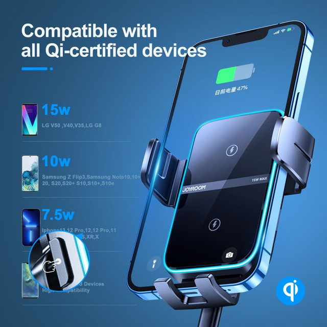 Joyroom JR-ZS246 cockpit car holder with Wireless 15W Black charger