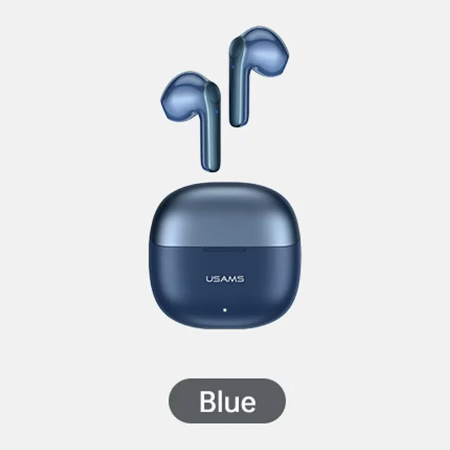 Bluetooth 5.1 Headphones USAMS TWS XH Series Dual mic wireless blue/blue BHUXH03