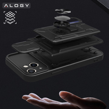 Alogy Camshield Stand Ring Case with Camera Cover for Apple iPhone 14 Pro Max