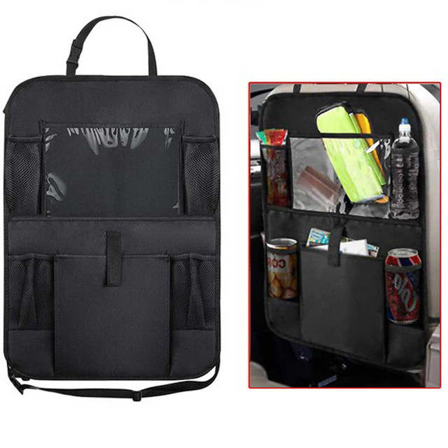 Car seat organizer x2 travel cover for the car protector cover Black