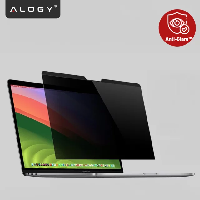 Magnetic Privacy Film for Macbook Air 15" 2023-2025 - Privacy Protection, Easy Installation, Storage Cover, Glare Reduction - Alogy SecureView™