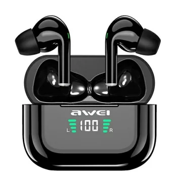 AWEI Bluetooth 5.1 T29P TWS kabellose Kopfhörer-Dockingstation Schwarz