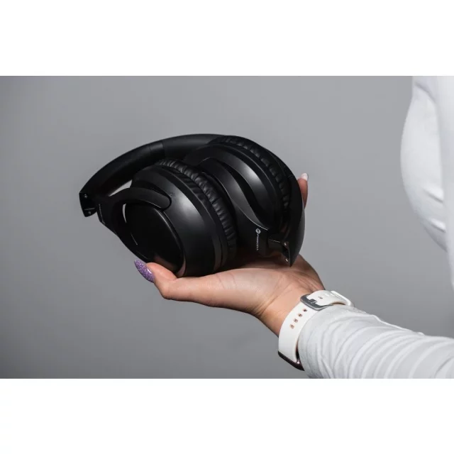 Forcell F-Audio Vibe ANC TUYA APP Kabellose On-Ear-Kopfhörer Schwarz