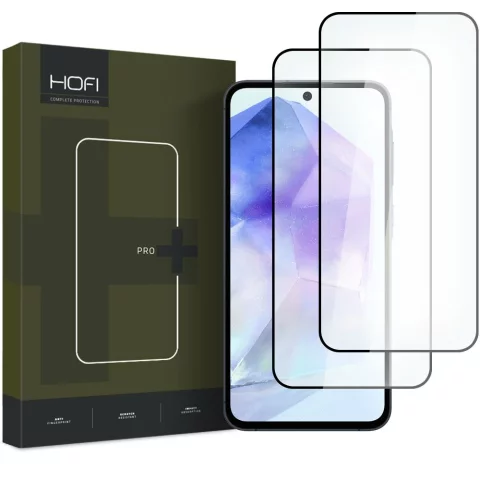 Hofi Glass Pro 2er-Pack gehärtetes Glas für Samsung Galaxy A35 / A55 5G Schwarz