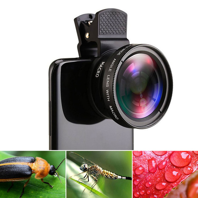 Lens smartphone lens 2in1 kit Alogy Lens clip 0.45X Macro 12.5X wide