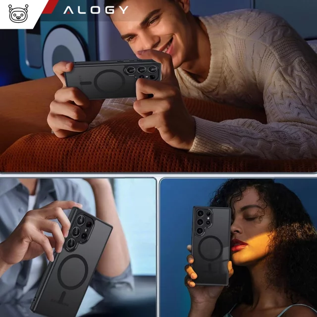 Samsung Galaxy S25 Ultra Hülle Alogy Matte HybridMag™️ MagSafe Hülle Matt Schwarz