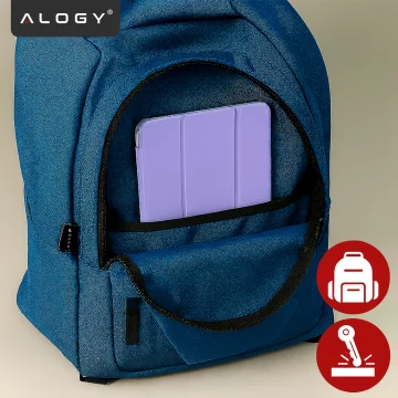 Etui do Apple iPad 11gen. 11" 2025 / 10gen. 10.9" 2022 Ochronne Hybrydowe z Miejscem na Rysik, Składana Okładka, Funkcja Podstawki, Alogy HybridBook™ Case – Fioletowe