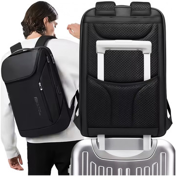 Bange Waterproof Backpack Laptop Bag 15.6" City Travel 48x31x16 cm for Work School Plane Men's Women's with USB Port Black