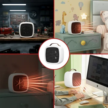 Elektrický ohřívač Farelka ventilátorový ohřívač mini 500W ohřívač deskový ohřívač pro Alogy bílá