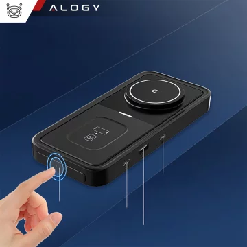 Bezdrátová indukční nabíječka Qi QC 3.0 3v1 Rychlá pro Apple iPhone Airpods Watch Nabíjecí stanice 15W černá