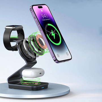 TECH-PROTECT QI15W-A29 3IN1 MAGNETIC MAGSAFE WIRELESS CHARGER BLACK