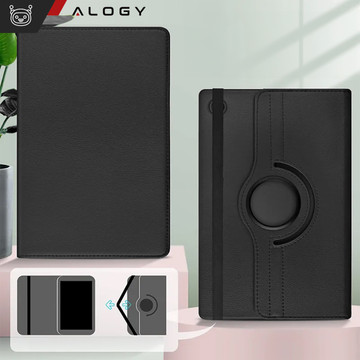 Case for Samsung Galaxy Tab A9 Plus 2023 11" (X210/X215/X216) Swivel Cover Tablet Flip Cover Case Alogy Black Glass