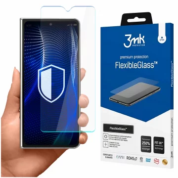 Hybridní sklo kombinace skla a 3mk FlexibleGlass fólie pro přední ochranu telefonu Samsung Galaxy Z Fold 6
