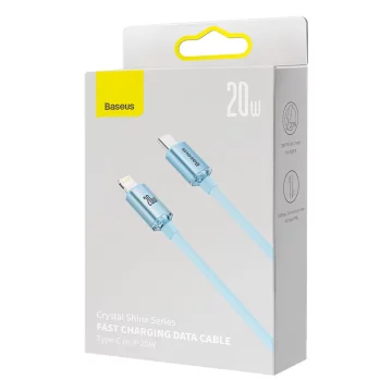Baseus Crystal Shine Series USB Type C - Lightning cable fast charging Power Delivery 20W 1.2m blue (CAJY001303)